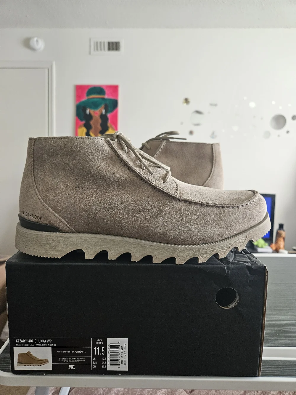 Sorel Waterproof Men’s Chukka Boots in Khaki II/Silver Sage Suede